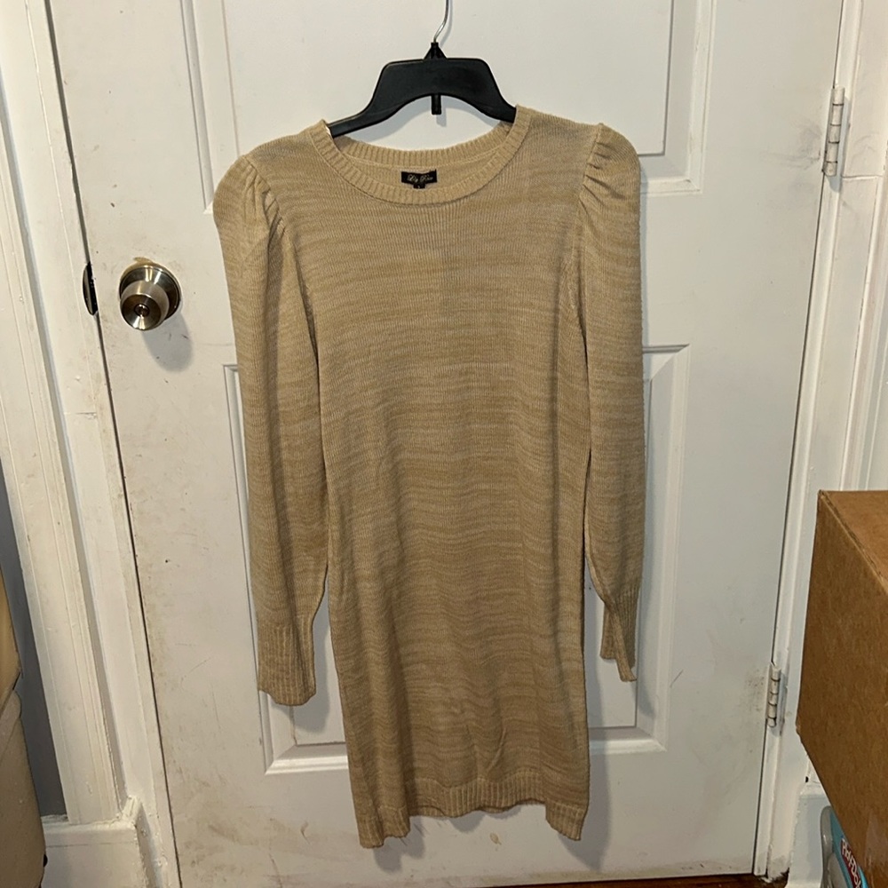 Sweater dress.